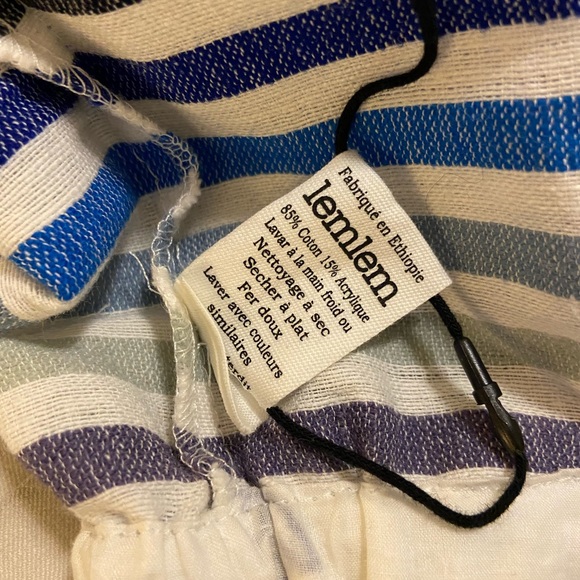 Lemlem Stripe shorts romper size M - Picture 8 of 9